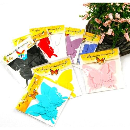 12Pcs Butterflies Wall Sticker Decals Stickers on the wall New Year Home Decorations 3D Butterfly PVC Wallpaper for living room