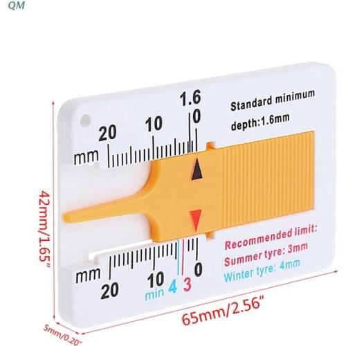13MF 1Pc New Tyre Tread Depth Gauge Car Motorcycle Trailer Wheel Measure Tool