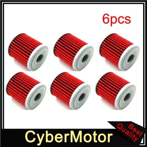 6x Oil Filter For KAWASAKI KX250F SUZUKI FL125 RMX450Z SUZUKI RMZ250 KX250F
