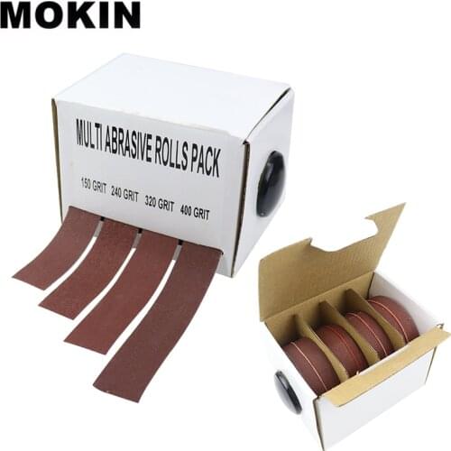 Extractable Sandpaper Belt 150/240/320/400 Grit Grinder Drawable Sanding Belts Abrasive Rolls Polishing Bands Pack Abrasive Tool