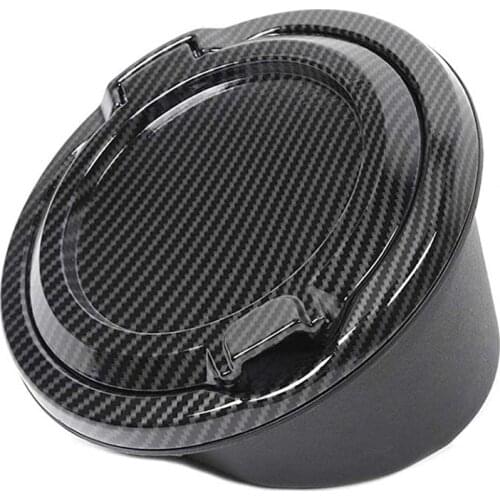 Non-Locking Fuel Door Aluminum Gas Cap Cover for 2018-2021 Jeep Wrangler JL & Unlimited Accessories, (Carbon Fiber Look)