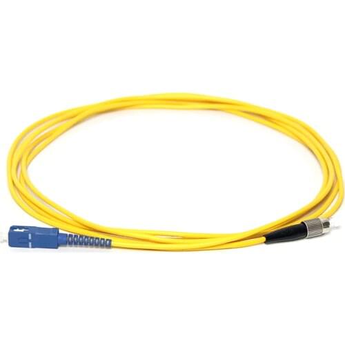 Free Shipping 10pcs/lot SM SX 3mm 3 Meters 9/125 SC/PC to FC/PC SC-FC Fiber Optic Patch Cord Jumper Cable