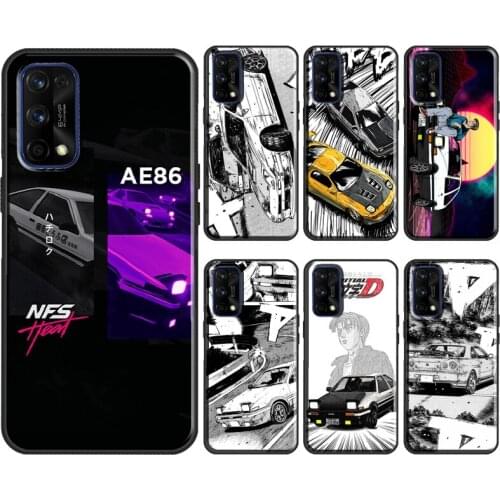 Initial D Case For Realme 8 7 6 Pro Q3 C3 C15 C21 GT Neo Cover For OnePlus 8 Pro 9 Pro 7T 8T 9R Nord