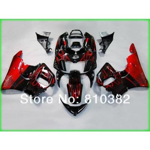 Motorcycle Fairing kit for CBR900RR 96 97 CBR900 893 CBR900RR 1996 1997 Famous Red flames black Fairings set HE37
