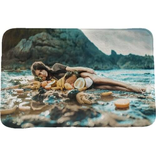 Fruit & Vegetables Creative 3D Printing Carpets and Rugs for Bedroom Living Room Carpet Kitchen Bathroom Anti-Slip Floor Mats