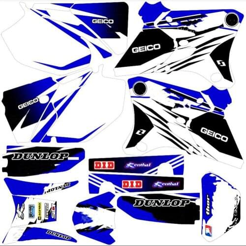 Motorcycle WRF250 WRF450 250WRF Dirt Bike Team Graphics Backgrounds 3M Stickers Decals Kits For Yamaha WR250F WR450F 2003 2004