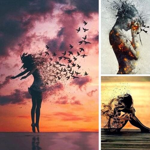 New Arrival 5D Diamond Painting Woman Cross Stitch Kit Full Drill Square Embroidery Mosaic Art Picture of Rhinestones Home Decor