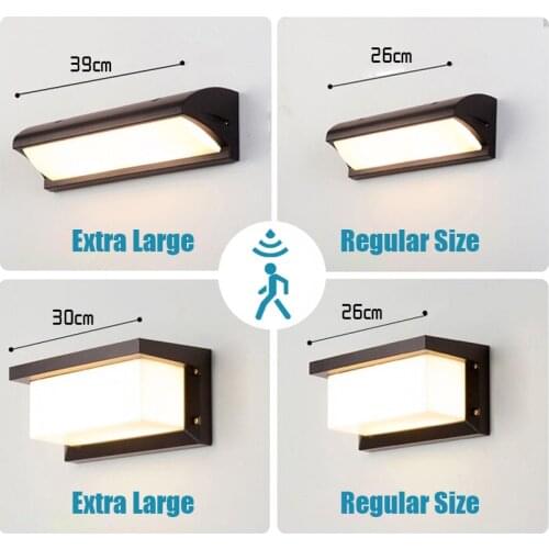 Extra Large LED Outdoor Wall Lamp Waterproof IP65 Radar Motion Sensor LED Light Outdoor Wall Light LED Indoor Outdoor Lighting
