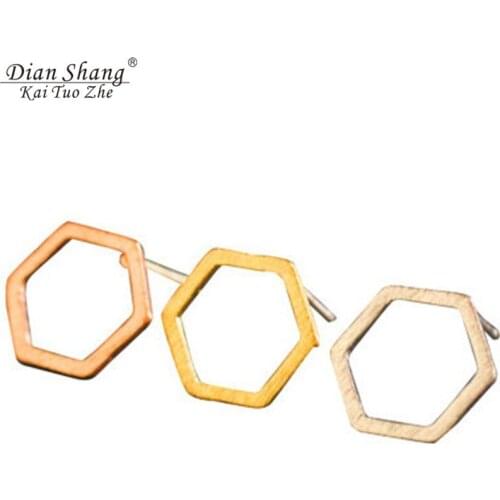 Wholesale 10pairs Stainless Steel Geometric Hexagon Earrings Fashion Jewelry Bff Charm Women Brinco Best Friend Gifts Pendientes