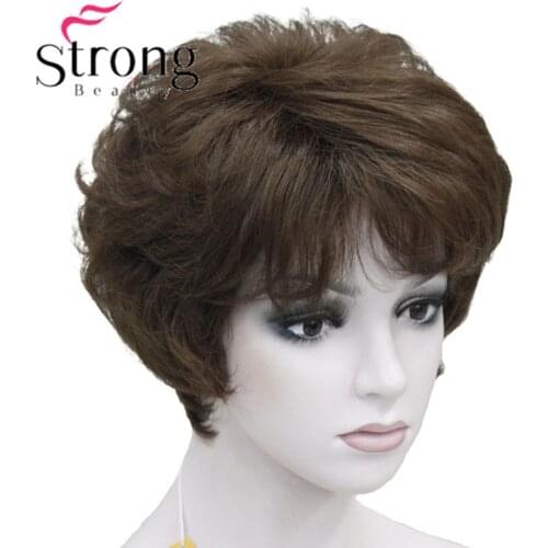StrongBeauty Womens Wigs Fluffy Naturally Curly Short Synthetic Hair Full Wig 11 Color