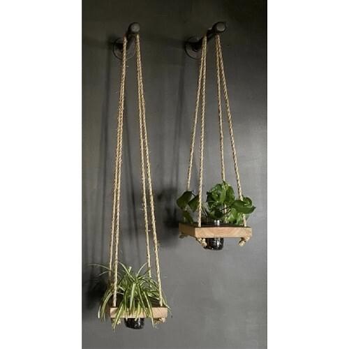 Plus Accessory Wooden Decorative Design 2gang Set Jardiniere Flower Rack