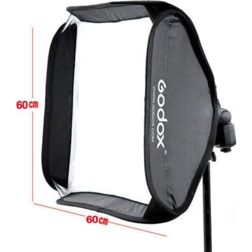 Professional Godox Ajustable Flash Softbox 60cm*60cm for Flash Speedlite Studio Shooting without S-type Bracket