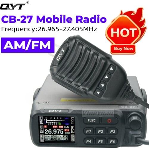 QYT CB-27 CB Radio 26.965-27.405 MHz AM / FM 12/24 V 4Watts LCD Screen Shortware Citizen Band Multi-standards CB Mobile Radio