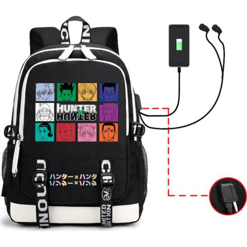 Anime Print Backpack Harajuku Hunter X Hunter Large Capacity Boys Girls Book School Bag Travel Backpack For Teenagers