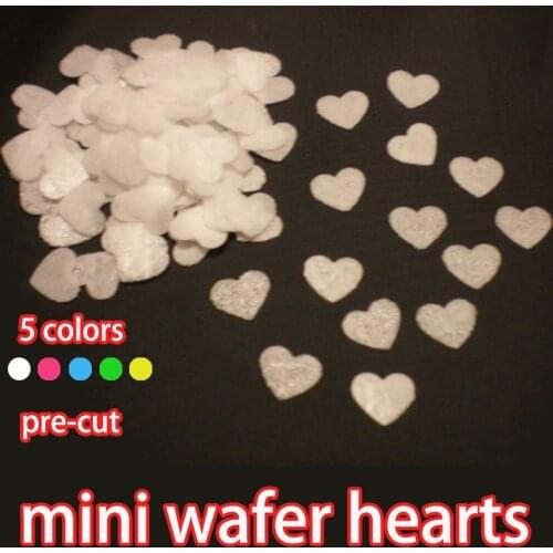 Edible Cute Hearts Pre-Cut Wafer Cupcake Toppers, Cake Idea Decoration,Edible Paper For Cupcake Decoration Party Supply