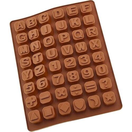 Letter And Number Type Muffin Candy Jelly Fondant Cake Chocolate Mold Silicone