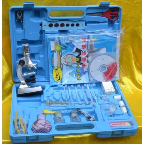Junior high biology experiment box Scientific biological teaching equipment with microscope test tube bottle