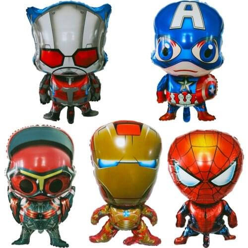 1pc Avengers Foil Balloon Superhero Helium Balloon Spiderman Batman Balloon Child Birthday Party Supplies