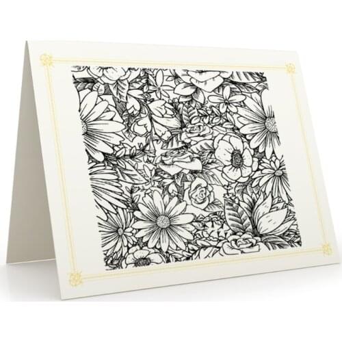 Flowers Background DIY Silicone Clear Stamp Cling Seal Scrapbook Embossing Album Decor Craft