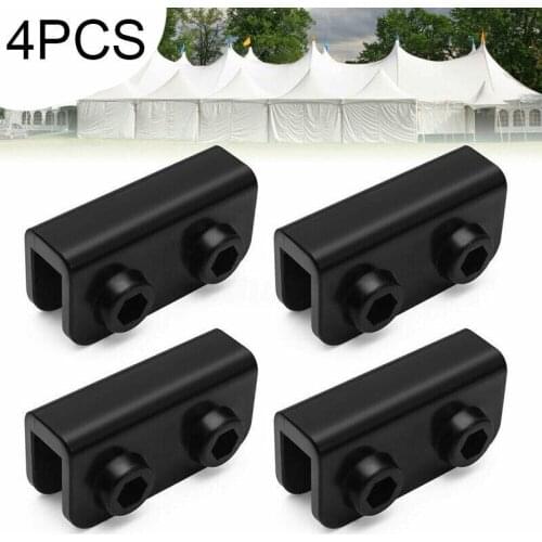 1/4Pcs Black Rectangular Bracket Pop-Up Gazebo Replacement Connector Spare Parts Outdoor Tent Accessories