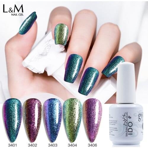 1pc IDO 3D colorful Chameleon Gel 1 Nail Polish 24 colors UV LED soak off Nail Polish Varnish long lasting