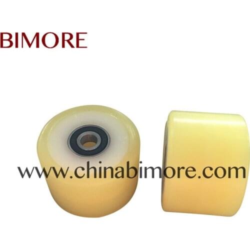 10pcs BIMORE GAA332Z4 GAA332AB1 Escalator Handrail Pressure Chain Roller OD76mm Thickness 54mm Bearing 6201RS