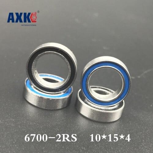 10pcs/lot 6700-2rs 6700 6700rs 6700-2rz Chrome Steel Bearing Gcr15 Deep Groove Ball Bearing 10x15x4mm