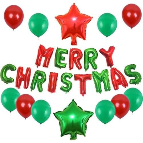 16 inch Merry Christmas Balloons Foil Letters happy New Year Party Decoration Alphabet Air Aluminum Balloons Set Supplies