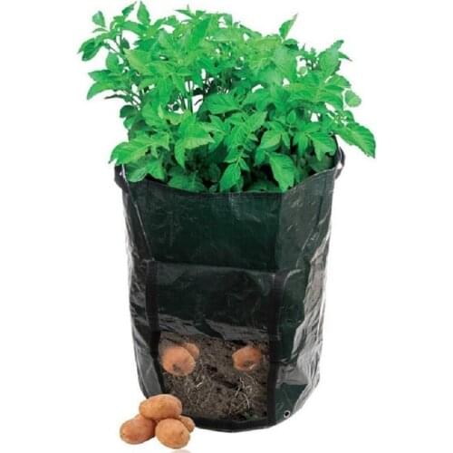 Potato Grow Bags with Flap and Handles Aeration Fabric Pots Heavy Duty 10 Gallon,Portable Durable Home Farm Planter Plant