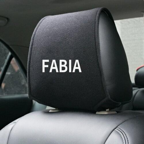 Car Styling for Skoda Fabia 1 2 3 mk1 mk2 Accessories Car headrest cover 1PCS