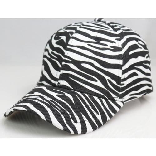 Womens Fashion Printed Striped Zebra Baseball Cap Mens Casual Adjustable Dad Hat Novelty Style Orange Blue White