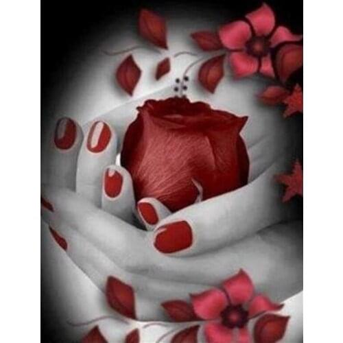 Dimond Painting Black red 5D Diamond Painting Mosaic Needlework Diamond Painting Kits Full Drill