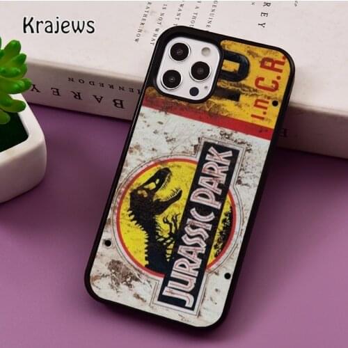 Jurassic Park jeep plate phone Case For iPhone 5 SE 2020 6S 7 8 Plus 12 mini 11 Pro X XR XS Max Samsung S8 S9 S10 coque Cover