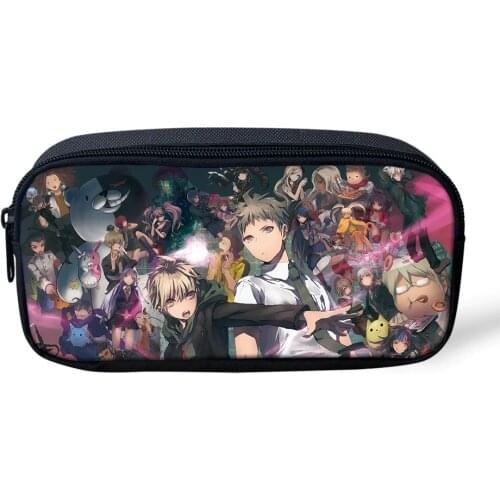 HaoYun Danganronpa Design Student Pen Holder Bag Pencil Case for Boys Girls Childrens Best Gifts School Supplies Mochila