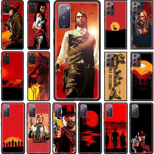 Red Dead Redemption 2 Phone Case for Samsung Galaxy S21 S20 FE Note 20 Ultra S10 Lite S9 Plus S8 S10e Black Soft TPU Cover Shell