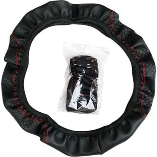 1pcs Car Auto Steering Wheel Cover Glove Microfiber Breathable Anti-slip 15''/38cm