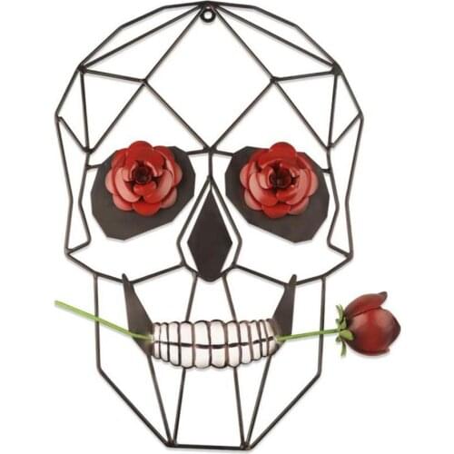 Halloween Skull Hanging Ornaments Metal Skeleton Scene Layout Props Home Wall Art Decorations Festival Party Supplies