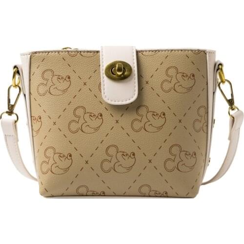 Disney Micky Mouse retro nubuck women leather handbags crossbody bags for women PU vintage shoulder shopping bag tor