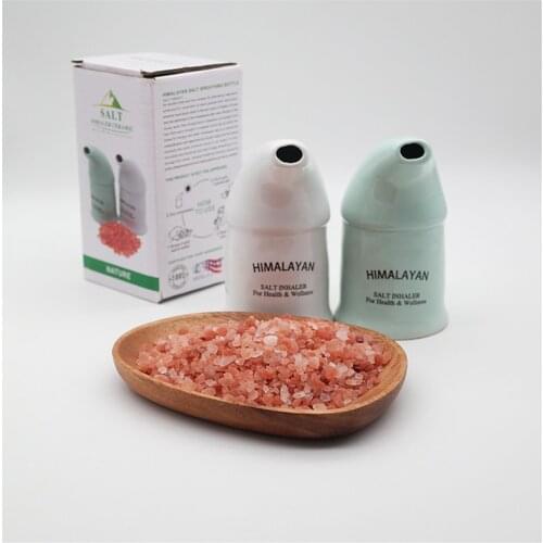 Himalayan Salt Breathing Bottle Salt Inhaler with 300g 3-5mm Natural Himalayan Saltmines Sterilize relieves Breathing Distress