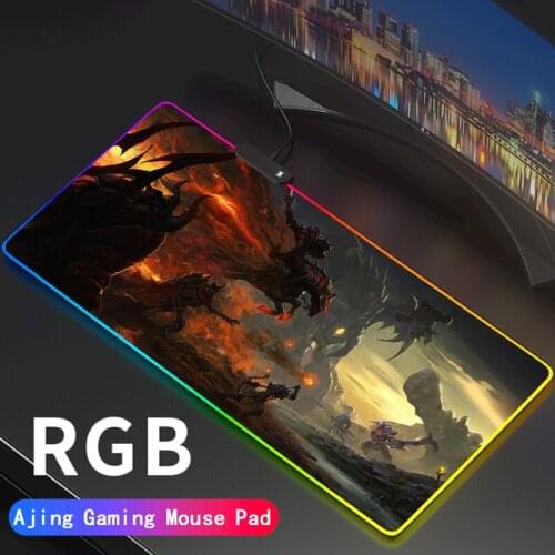 Defense of the Ancients Gaming RGB Mouse Pad Gamer Computer Mousepad Backlit Mause Pad Large Mousepad for DOTA2 Keyboard LED Mat