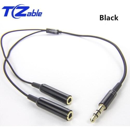 3.5mm Headphone Jack Auxiliary Audio Adapter 1 to 2 Audio Cable TPE Extension Cable For PC Microphone Splitter Male To Female