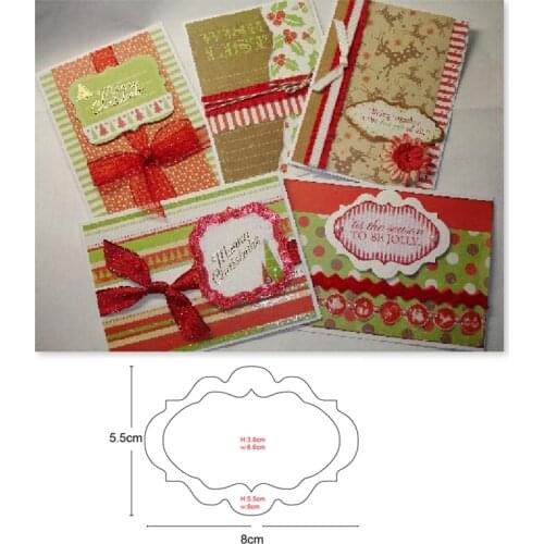 Lace Label Photo Frame Metal Cutting Dies for DIY Scrapbooking Dies Paper Cards Making Embossing die cut Decorative craft dies