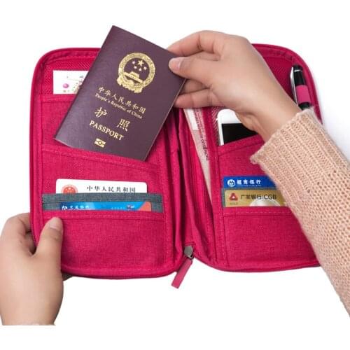 Men Multipurpose Womens Wallets Documents Organizer Packages Travel Passport Holders Cover Commercial Bank Cards Badges Wallets