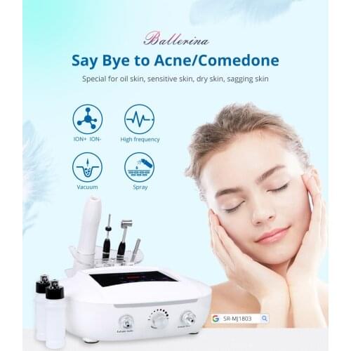 New Design 5 In 1 High Frequency Ion Facial Cleaning Spray Skin Care Anti Aging Beauty Machine