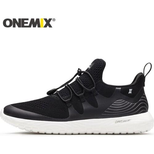 ONEMIX 2019 Newest Men Casual Sport Shoes Lightweight Breathable Unisex Flats Shoes Women Loafers Trainers Sneakers Tennis 35-46