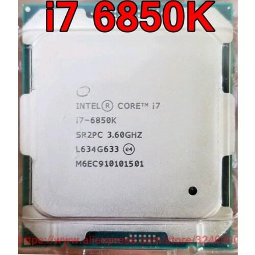 Original Intel CPU CORE i7 6850K Processor i7-6850K 3.60GHz 15M 6-Cores Socket2011-3 free shipping