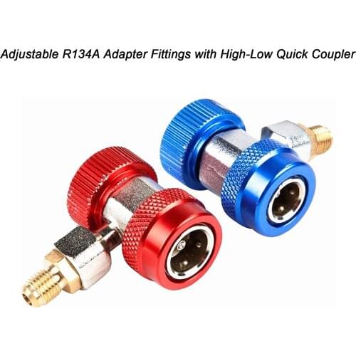 Adapter Fittings with High-Low Quick Coupler Converter Connector for Air Conditioning and Snow Seed Freon Refrigerant Machine