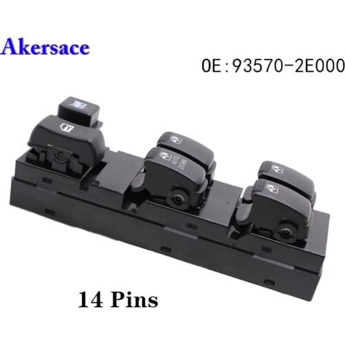 93570-2E000 Power Control Window Switch for 2004-2010 Hyundai Tucson Front Left Driver Side Window Master Switch 935702E000