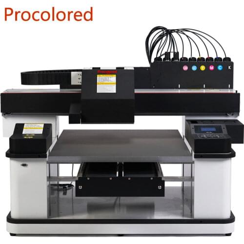 Procolored Upgrade A1 A2 UV Printer with 3 Printhead Varnish UV Flatbed Printer for Leather Wood Glass Phone Case Bottle 6090