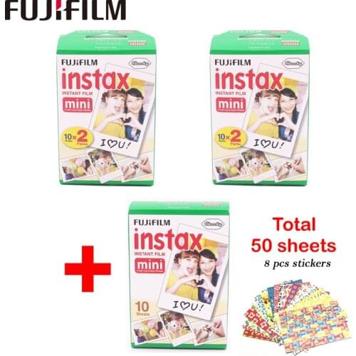 Fujifilm Instax Mini Film White Edge 50 Sheets For Fuji Instax mini 11 9 8 7 7s 25 50 90 SP1 Instant Camera Photo Film Paper
